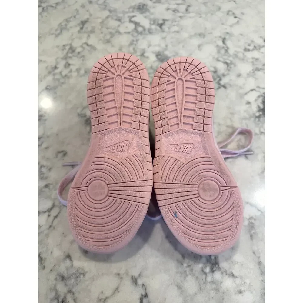 Nike Dunk Low Girls Pink White Hot Pink Kids Size 11C Sneakers